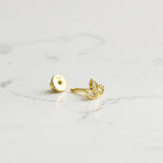 14k Solid Gold Flower Helix Piercing - alternate view 2