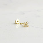 14k Solid Gold Clover Helix Piercing - alternate view 2