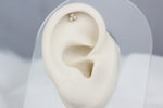 14k Solid Gold Three Stone Helix Piercing - alternate view 3