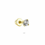 14k Solid Gold Solitaire Helix Piercing
