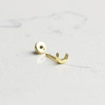 14k Solid Gold Crescent Helix Piercing - alternate view 2