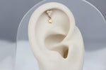 14k Solid Gold Hanging Three Stone Helix Piercing - alternate view 2