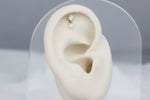 14k Solid Gold Pearl Solitaire Helix Piercing - alternate view 2