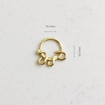 14k Solid Gold Ring Piercing - alternate view 3