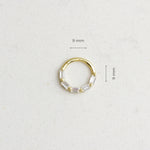 14k Solid Gold Geometric Ring Piercing - alternate view 3