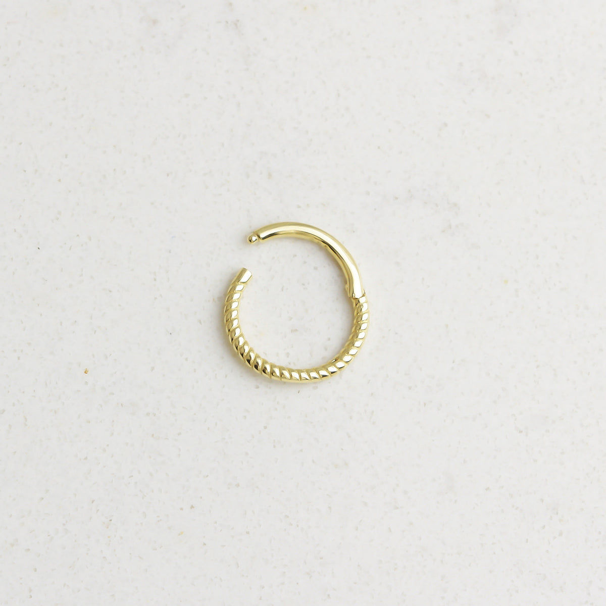 14k Solid Gold Gourmet Ring Piercing - alternate view 2