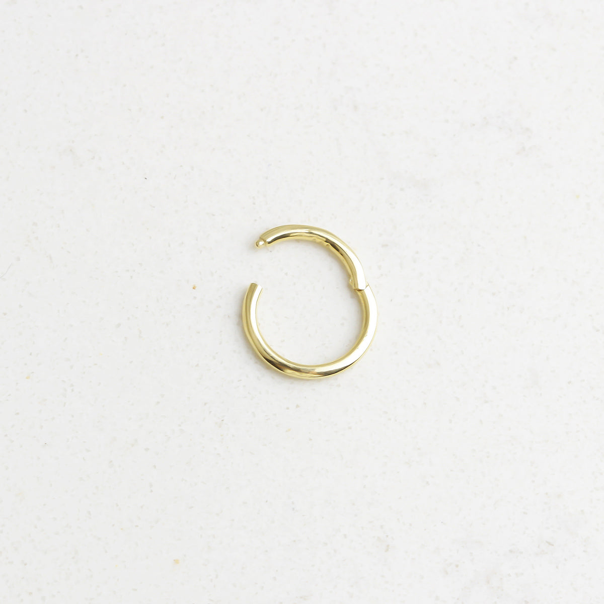 14k Solid Gold Ring Piercing - alternate view 2