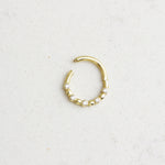 14k Solid Gold Five Stone Ring Piercing - alternate view 2