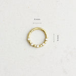 14k Solid Gold Five Stone Ring Piercing - alternate view 3