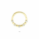 14k Solid Gold Five Stone Ring Piercing