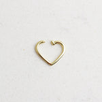 14k Solid Gold Heart Ring Piercing - alternate view 2