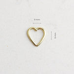 14k Solid Gold Heart Ring Piercing - alternate view 3