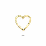 14k Solid Gold Heart Ring Piercing
