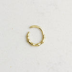 14k Solid Gold Auger Ring Piercing - alternate view 2