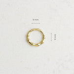 14k Solid Gold Auger Ring Piercing - alternate view 3