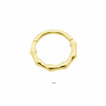 14k Solid Gold Auger Ring Piercing