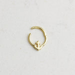 14k Solid Gold Anchor Ring Piercing - alternate view 2