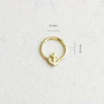 14k Solid Gold Anchor Ring Piercing - alternate view 3