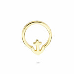 14k Solid Gold Anchor Ring Piercing