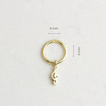 14k Solid Gold Left Wrench Ring Piercing - alternate view 3