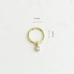 14k Solid Gold Drop Ring Piercing - alternate view 3