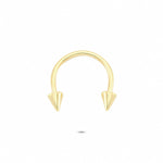14k Solid Gold Arrow Half Ring Piercing