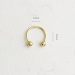 14k Solid Gold Half Ring Piercing - alternate view 3