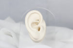 14k Solid Gold Stone Half Ring Piercing - alternate view 4