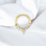 14k Solid Gold Ring Piercing