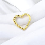 14k Solid Gold Heart Piercing