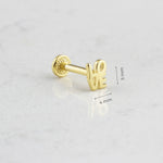 14k Solid Gold Love Tragus Piercing - alternate view 3