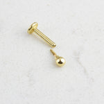 14k Solid Gold Ball Tragus Piercing - alternate view 2