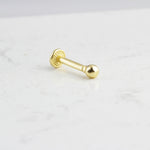 14k Solid Gold Ball Tragus Piercing