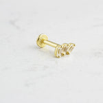 14k Solid Gold 3 Drumstick Tragus Piercing