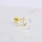 14k Solid Gold Single Drumstick Tragus Piercing - alternate view 3