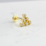 14k Solid Gold Pyramid Tragus Piercing