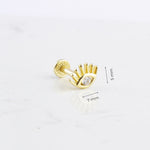 14k Solid Gold Eye Tragus Piercing - alternate view 3