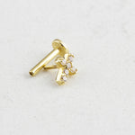14k Solid Gold Cross Tragus Piercing - alternate view 2