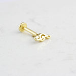 14k Solid Gold Left Wrench Tragus Piercing - alternate view 2