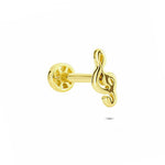 14k Solid Gold Left Wrench Tragus Piercing - alternate view 4
