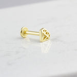 14k Solid Gold Diamond Tragus Piercing