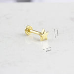 14k Solid Gold Star Tragus Piercing - alternate view 3