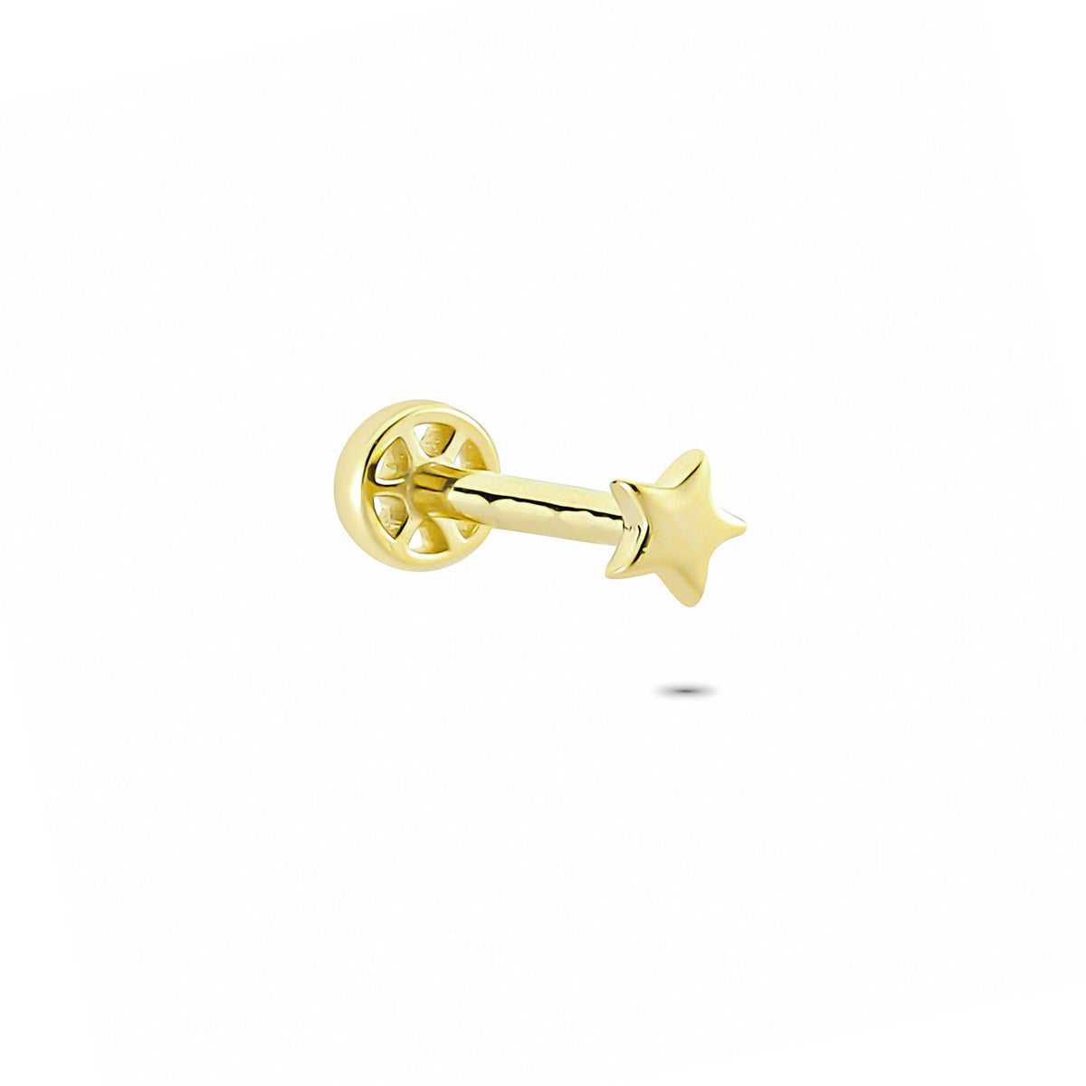 14k Solid Gold Star Tragus Piercing - alternate view 4