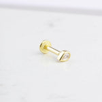 14k Solid Gold Drop Tragus Piercing