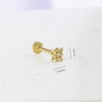 14k Solid Gold Star Tragus Piercing - alternate view 3