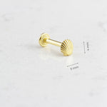 14k Solid Gold Shell Tragus Piercing - alternate view 3
