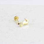 14k Solid Gold Seahorse Tragus Piercing - alternate view 2