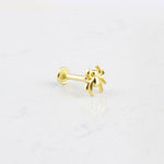 14k Solid Gold Spider Tragus Piercing