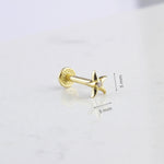 14k Solid Gold Starfish Tragus Piercing - alternate view 3