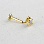 14k Solid Gold Drop Tragus Piercing - alternate view 2